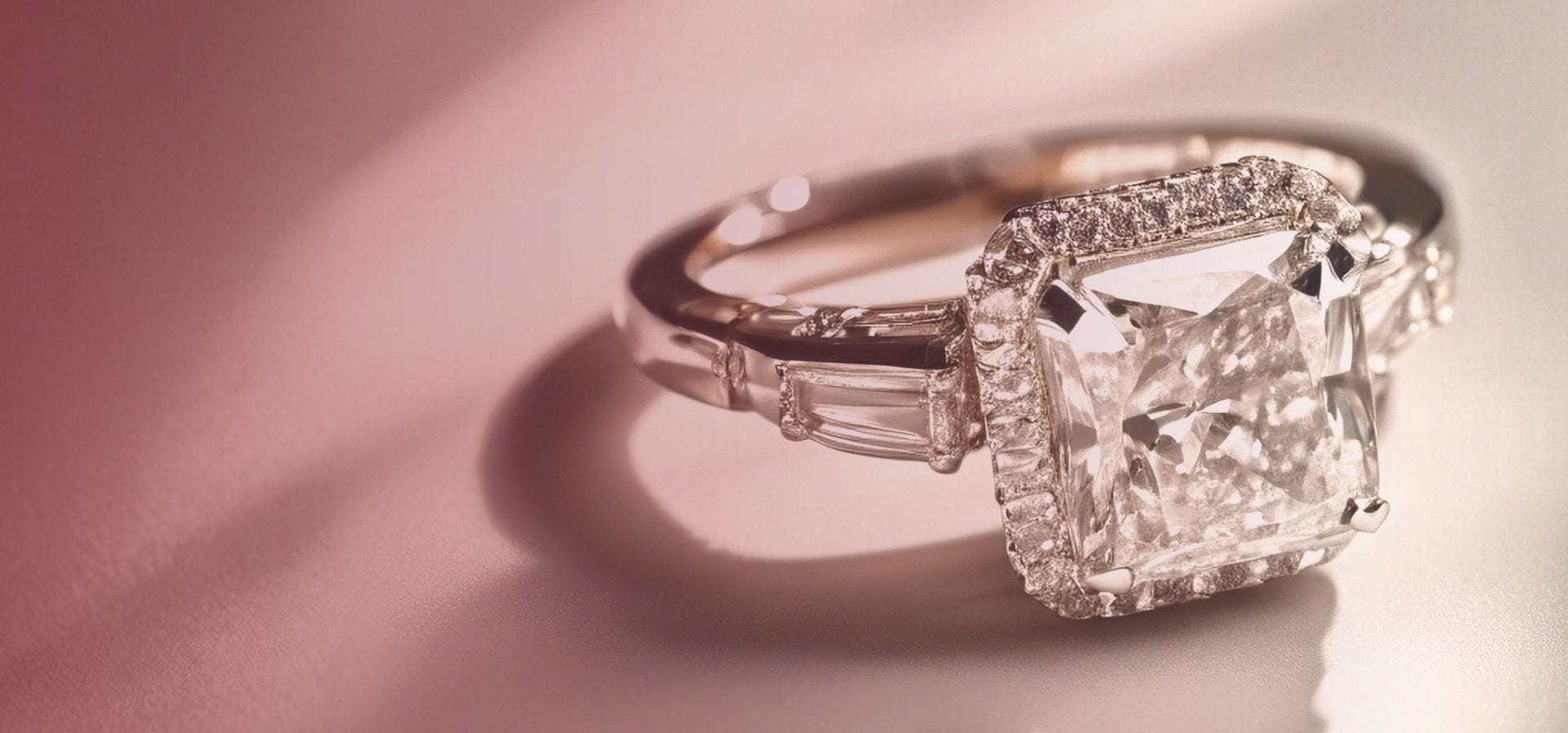 Diamond ring showcased for Susie's Jewelry Repair